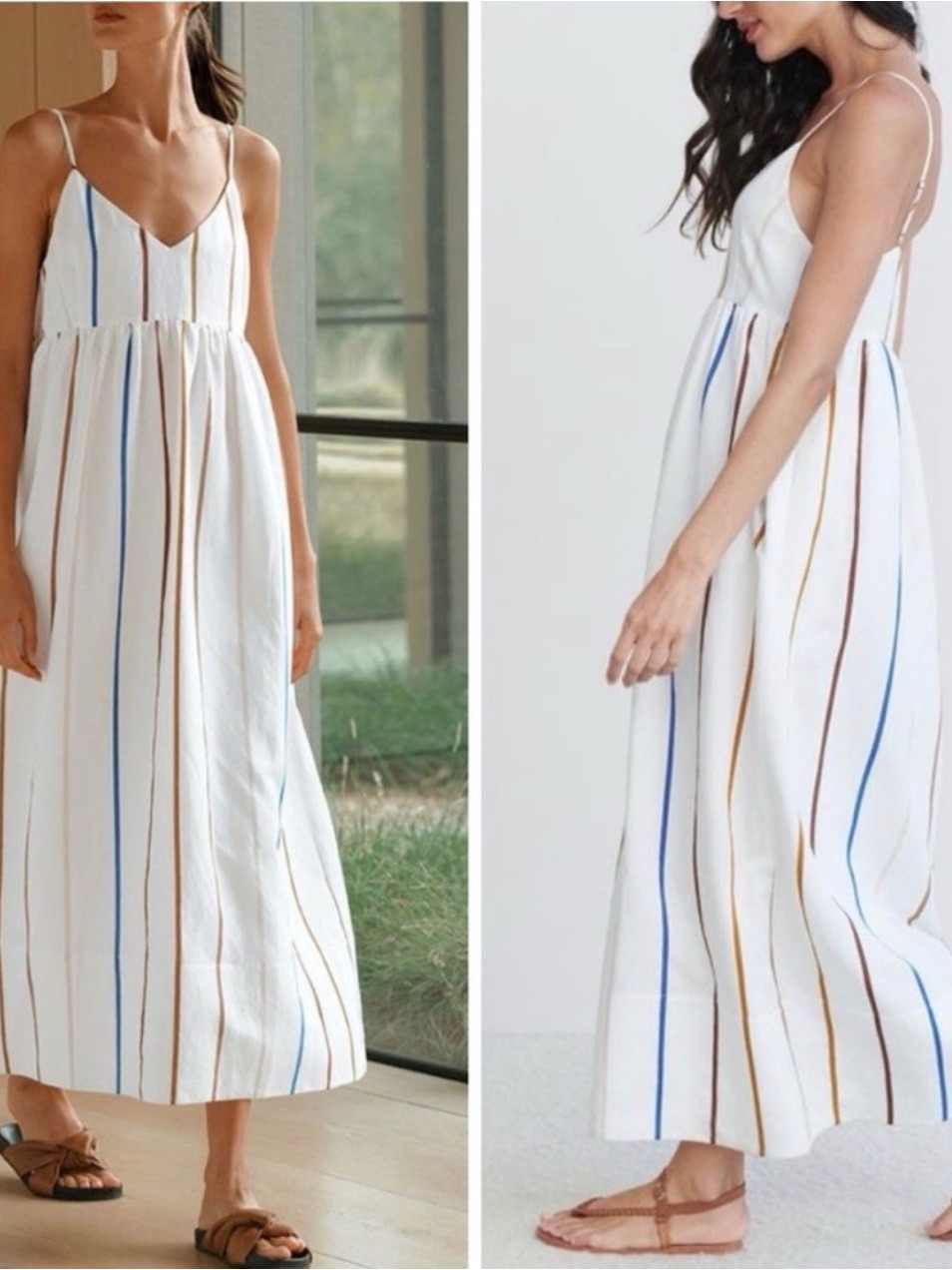 Jenni Kayne Cove Dress Multi Color Stripes. Size Small Fully Lined